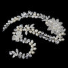 Silver Ivory Freshwater Pearl & Clear Rhinestone Bridal Wedding Headpiece Bridal Wedding Hair Clip 1060