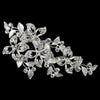 Silver Clear Small Floral Rhinestone Bridal Wedding Hair Clip 108