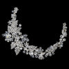 Silver Clear Side Accented Crystal & Rhinestone Bridal Wedding Tiara Bridal Wedding Hair Clip 1932