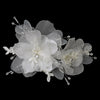 Crystal, Rhinestone, Lace & Organza Bridal Wedding Hair Clip 3555 with Bridal Wedding Brooch Pin