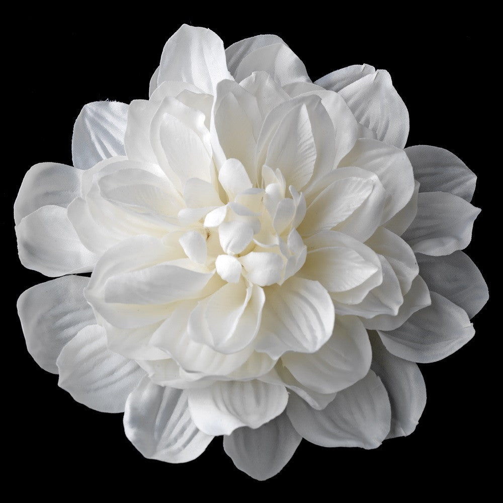 X-Large Dahlia Alligator Bridal Wedding Hair Clip 418