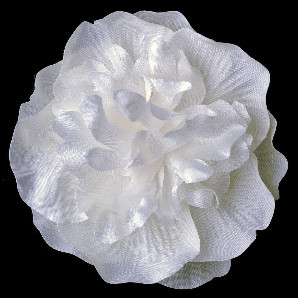 Bridal Wedding Flower Bridal Wedding Hair Clip 429 Ivory with Bridal Wedding Brooch Pin