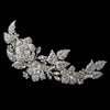 Silver Clear Rhinestone Floral Vine Bridal Wedding Hair Clip 9626