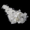 Ornate Side Accented Russian Tulle Cap Bridal Wedding Hair Clip 9643