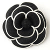 * Oldies Black & White Flower Bridal Wedding Hair Clip 9944 with Bridal Wedding Brooch Pin