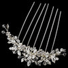 Bridal Wedding Hair Comb 1855 Silver Clear