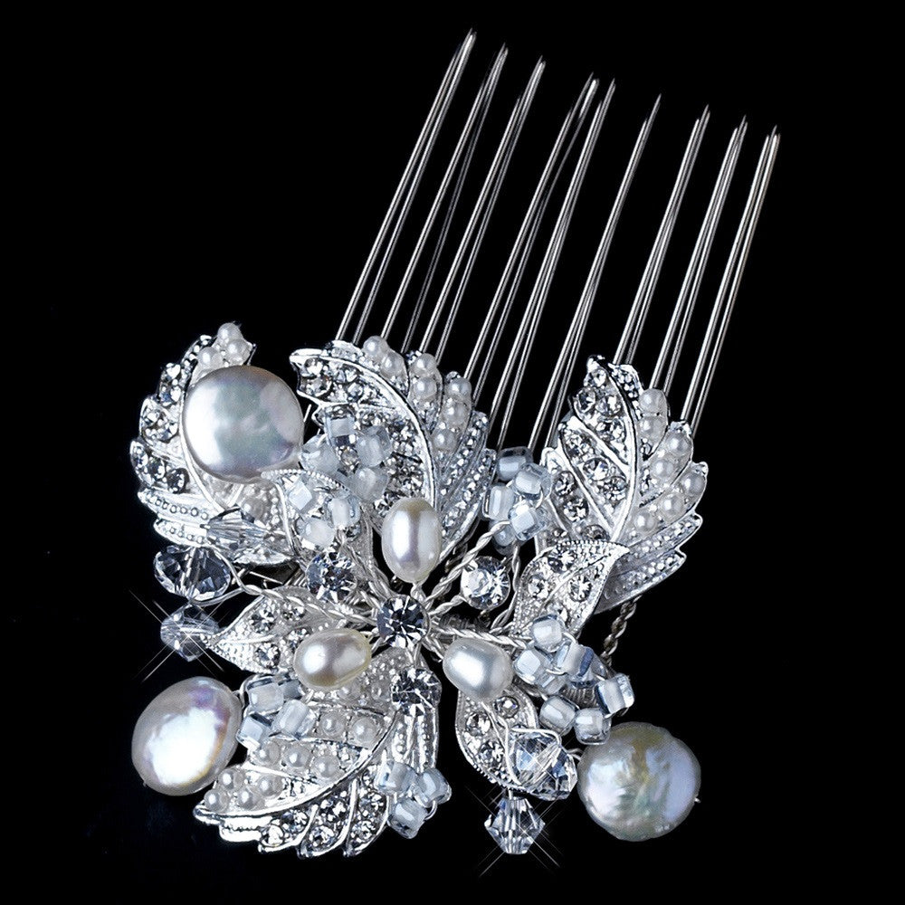 * Pearl Bridal Wedding Hair Comb 3338