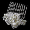 Silver Plated Bridal Wedding Hair Comb 3473