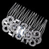 Antique Silver Rhinestone Bridal Wedding Hair Comb 70990