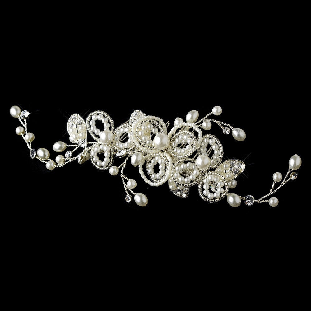 Pearl Elegance Bridal Wedding Hair Comb 8109