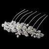 Elegant Silver or Gold Bridal Wedding Hair Comb w/ Pearls & Rhinestones 8911