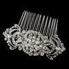 Antique Silver Crystal Bridal Wedding Hair Comb 934