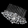 Rhodium Silver Rhinestone Bridal Wedding Hair Comb 9881