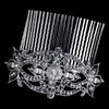 Rhodium Silver Clear Vintage Rhinestone Bridal Wedding Hair Comb 9936