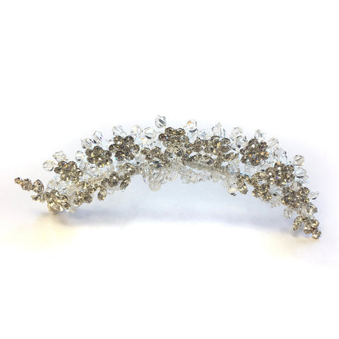 Silver Bridal Wedding Hair Bridal Wedding Tiara Bridal Wedding Hair Comb with Rhinestones & Swarovski Crystal Beads