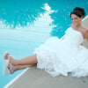 Breeze ~ High Wedge Bridal Wedding Flip Flops with Sequins & Crystals