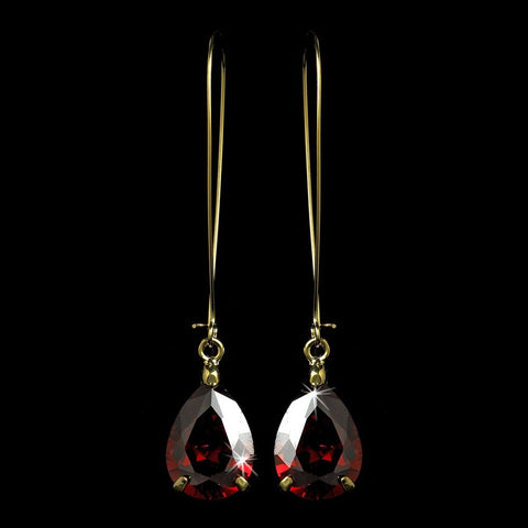 Earring 1030 Gold Red