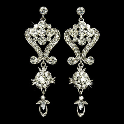 Stunning Crystal Chandelier Bridal Wedding Earrings E 1031