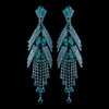 Silver Teal Blue Earring Set 1059