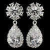 Silver Clear Kim Kardashian's Inspired CZ Crystal Bridal Wedding Jewelry Set 1538
