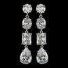 Dazzling Cubic Zirconium Dangling Bridal Wedding Earrings E 1652