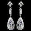 Glamorous Cubic Zirconium Dangle Bridal Wedding Earrings E 1718