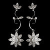 Antique Silver Clear Earring E 1774