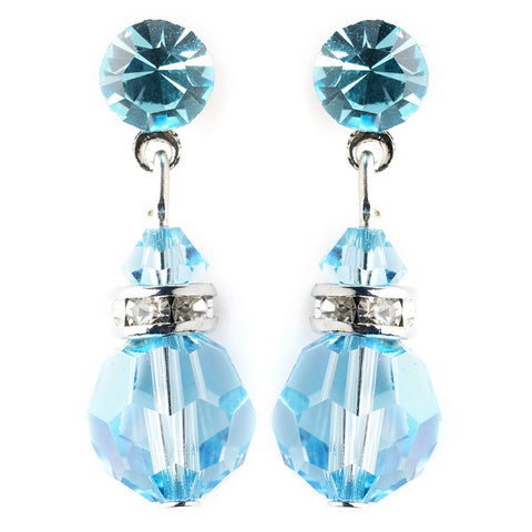 Swarovski Crystal Aqua Dangle Earring E 200
