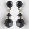 Black Swarovski Crystal Bridal Wedding Earrings 200