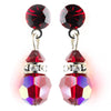 Red Garnet Swarovski Crystal Bridal Wedding Earrings E 200