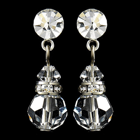 Clear Swarovski Crystal Bridal Wedding Earrings E 200