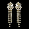 Gold Crystal Dangle Bridal Wedding Hair Clip On Bridal Wedding Earrings E 20009