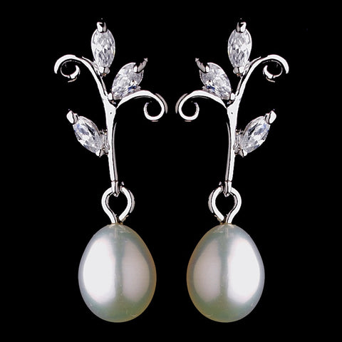 Antique Silver Freshwater Pearl Earring Set 2029
