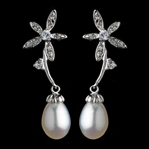 Antique Silver Freshwater Pearl Earring E 2031