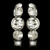 Silver Clear Rhinestone Hoop Bridal Wedding Earrings 20339