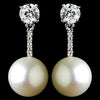 Antique Silver Freshwater Pearl Earring E 2041