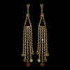* Perfect Charming Gold Brown Dangling Rows Earring 20426