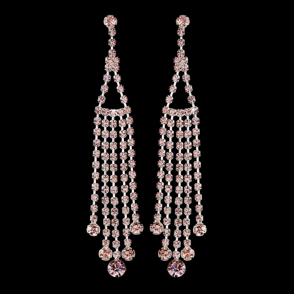 * Perfect Charming Pink Dangling Rows  Earring 20426