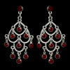 * Stunning Unique Composition Silver Burgundy Earring 20476