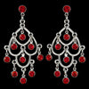Earring 20476 Silver Red
