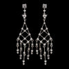 Antique Silver Clear Cubic Zirconia Earring E 2156