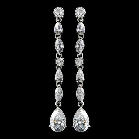 Gorgeous Cubic Zirconia Drop Bridal Wedding Earrings E 2167