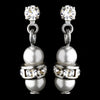 Pearl & Rhinestone Drop Bridal Wedding Earrings 217