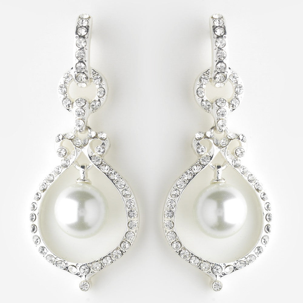 Silver Clear Earring Set 25356