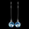 Elegant Silver Aqua Crystal Drop Bridal Wedding Earrings 25729