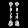 Antique Silver Clear CZ Crystal Bridal Wedding Necklace 2647 & Earring 2656 Bridal Wedding Jewelry Set