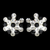 Black Crystal Cluster Bridal Wedding Hair Clip On Bridal Wedding Earrings E 500
