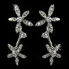 Unique Starfish Style Cubic Zirconia Bridal Wedding Earrings E 5265