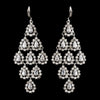 Antique Silver Clear CZ Crystal Chandelier Drop Bridal Wedding Necklace 6526 and Bridal Wedding Earrings 6662 Bridal Wedding Jewelry Set