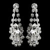 Silver Clear Crystal and Rhinestone Bridal Wedding Earrings 70013